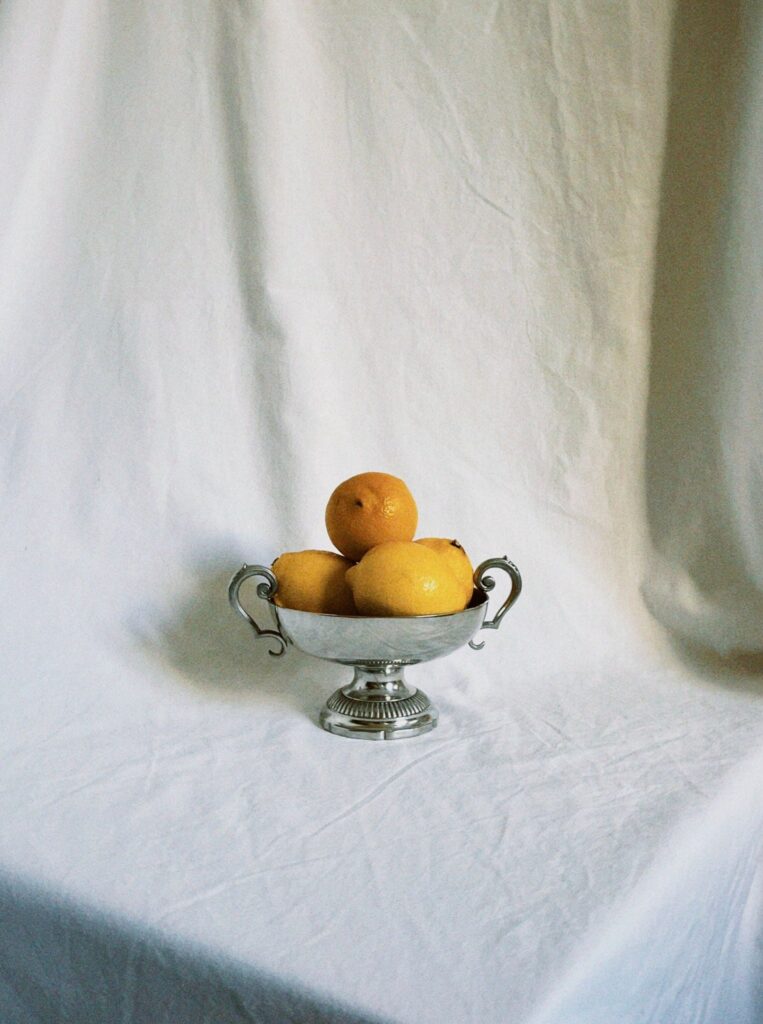 Small Silver Fruit Display Bowl