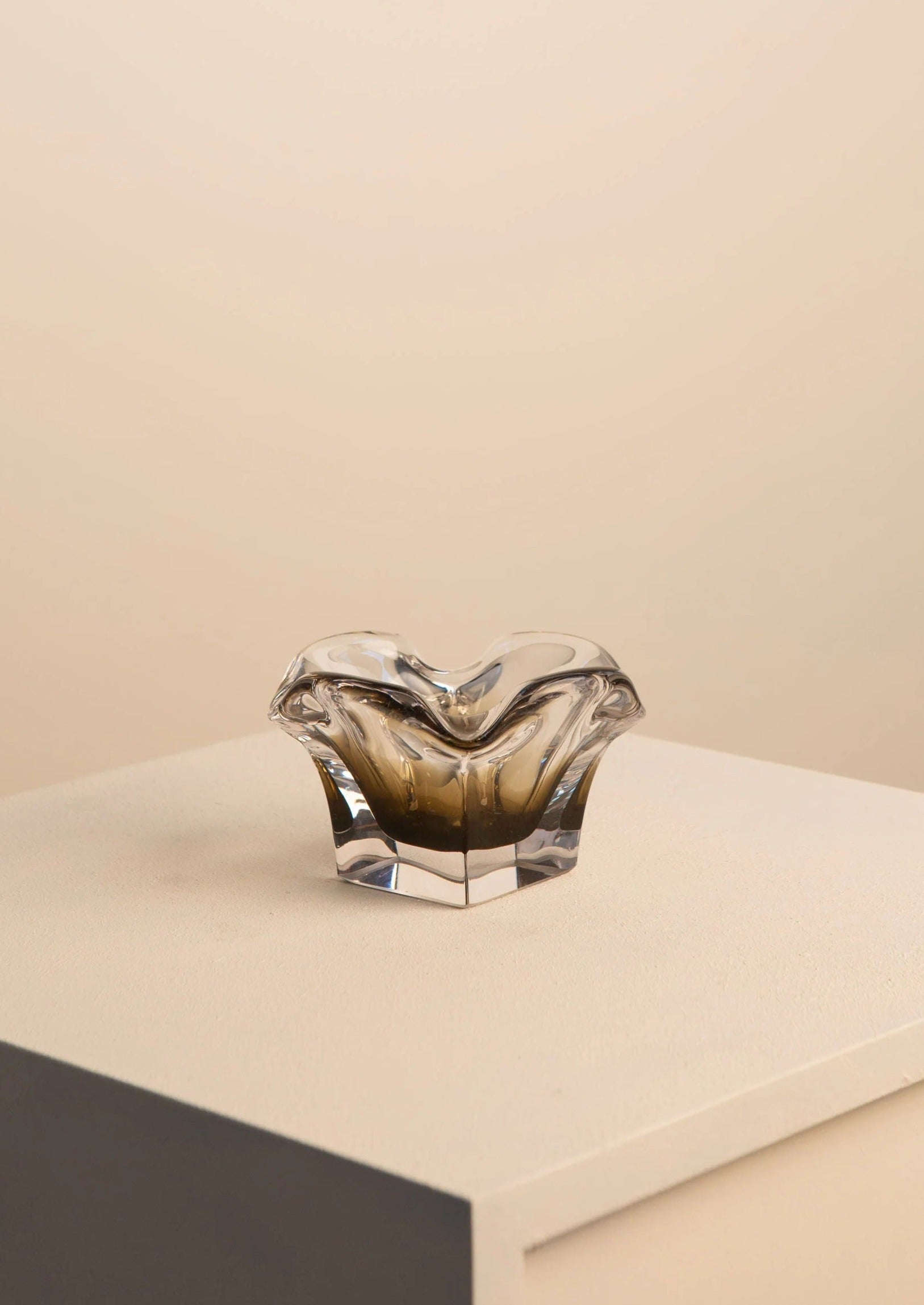 Flower Shaped Glass Catchall Tray