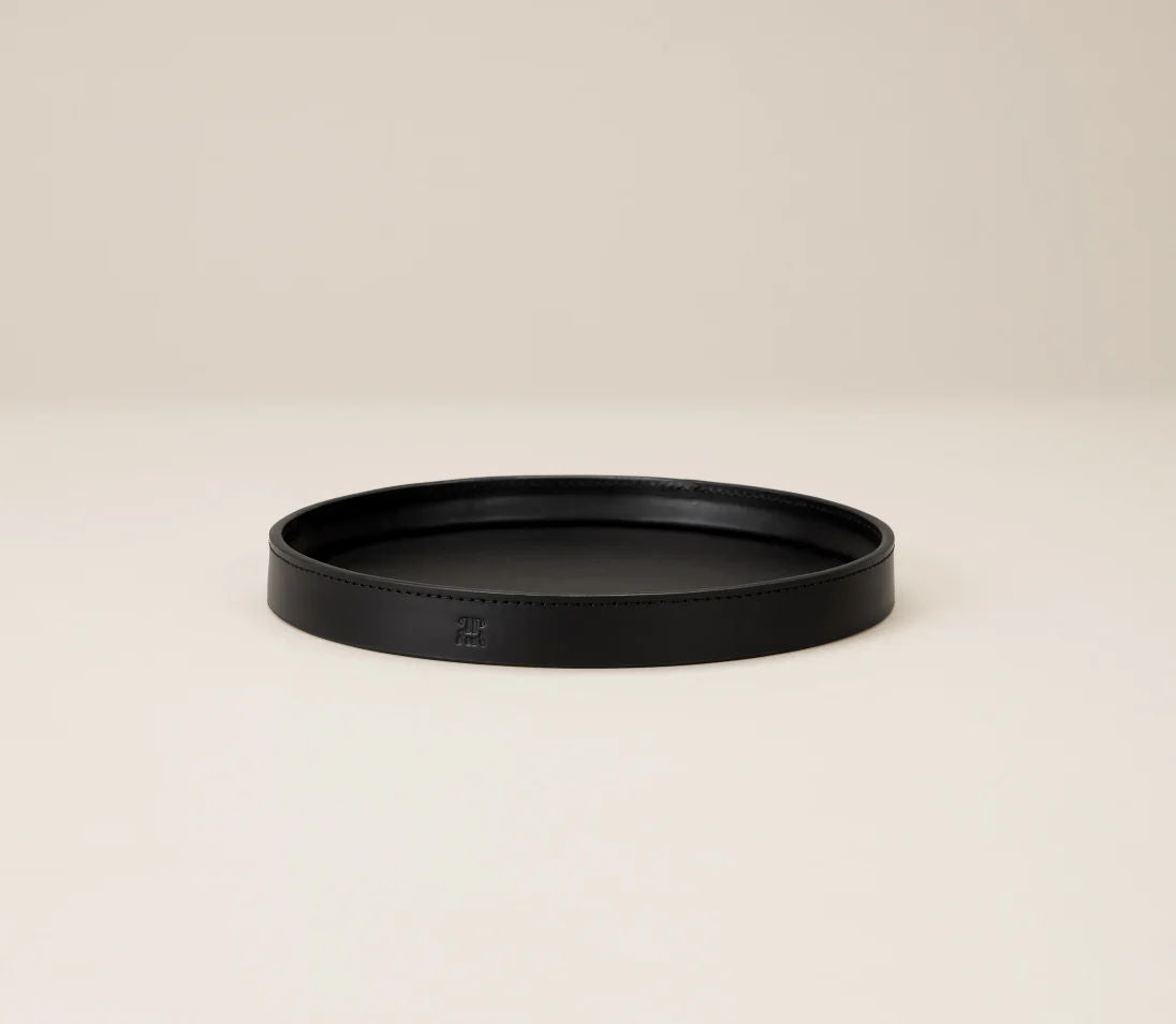 Round Leather Trinket Tray - Image 4
