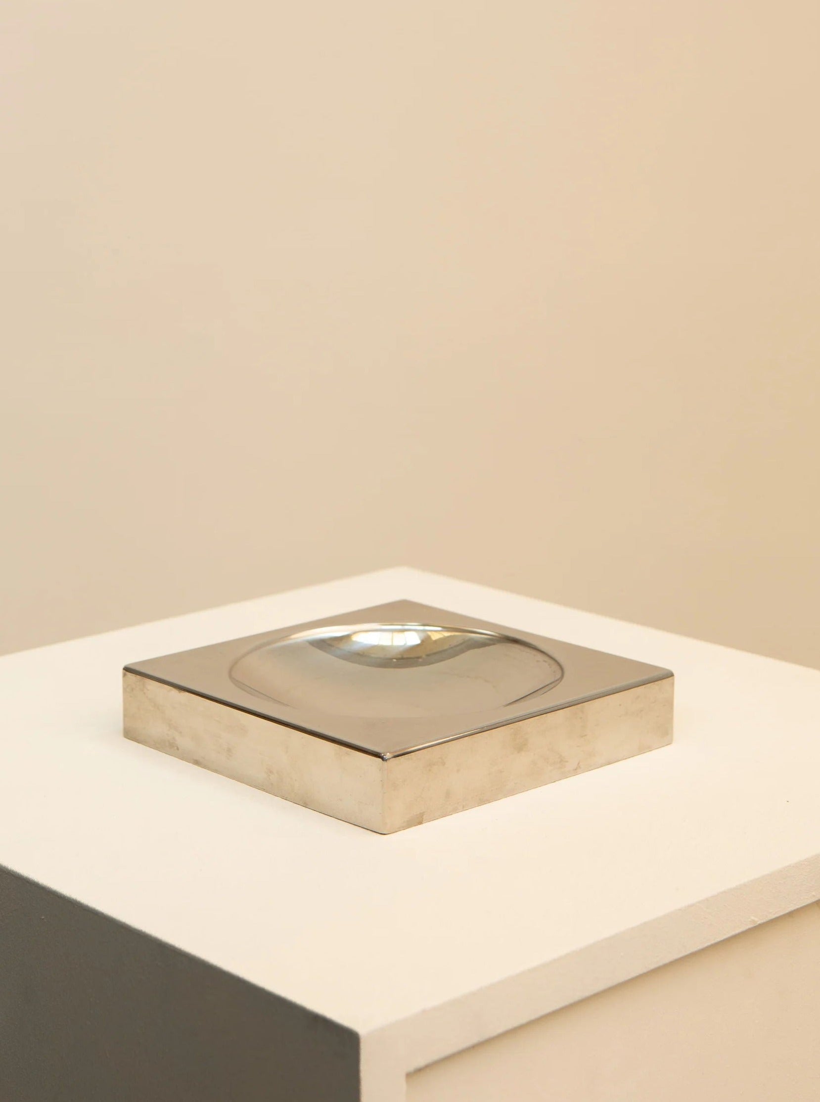 Square Polished Metal Catchall Tray