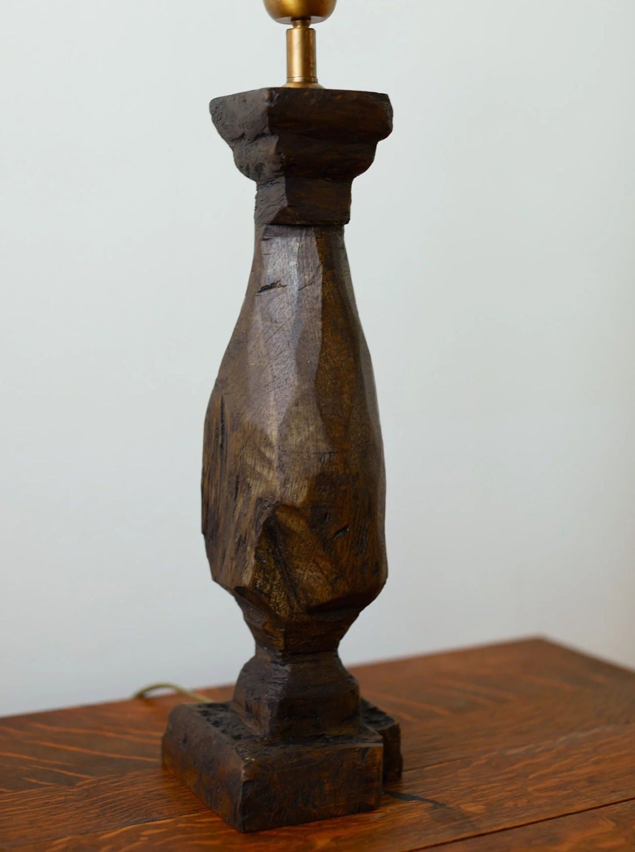 Vintage Hand-Carved Table Lamp - Image 4