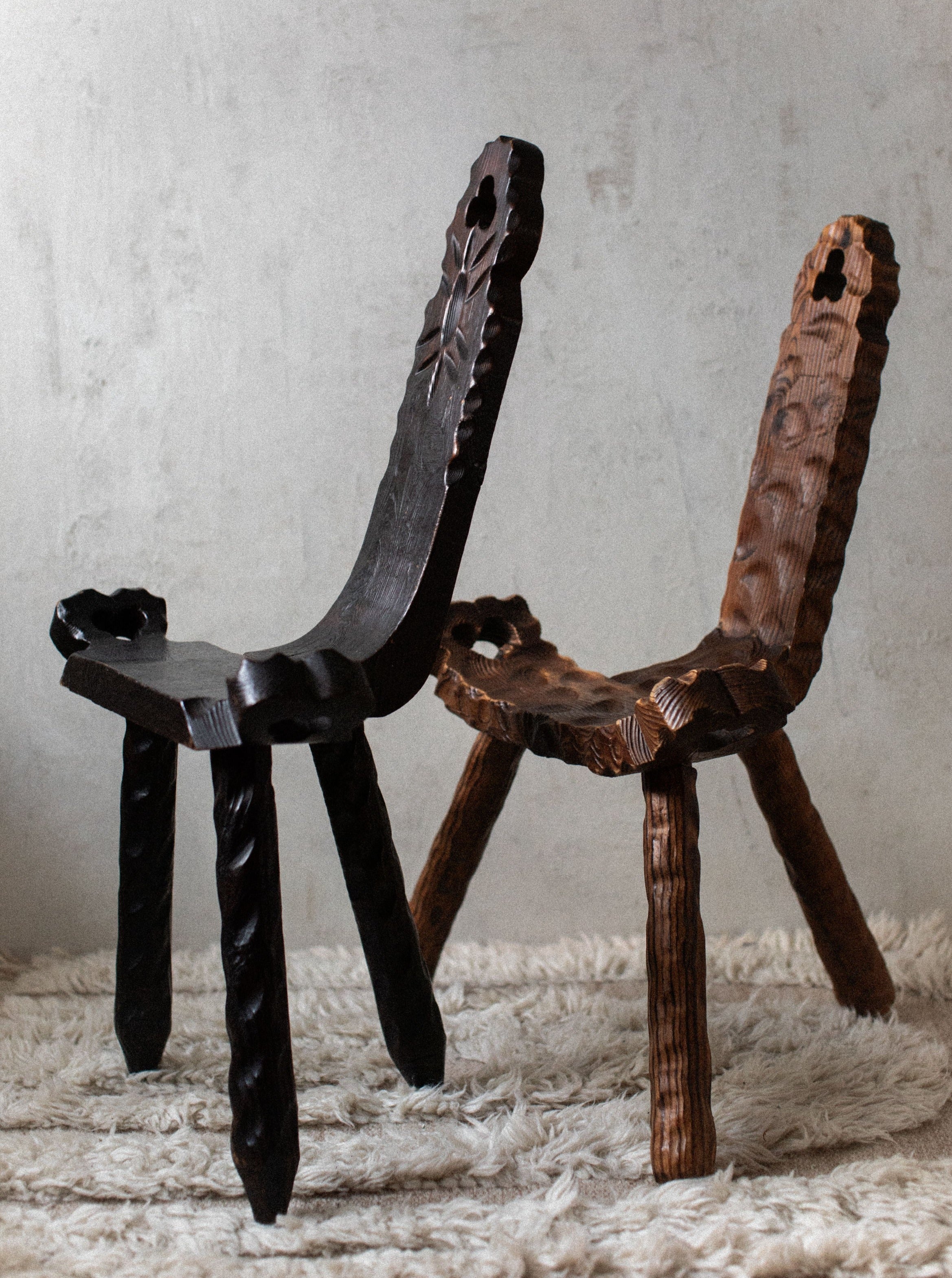 Brutalist Wooden Accent Chair - Image 5