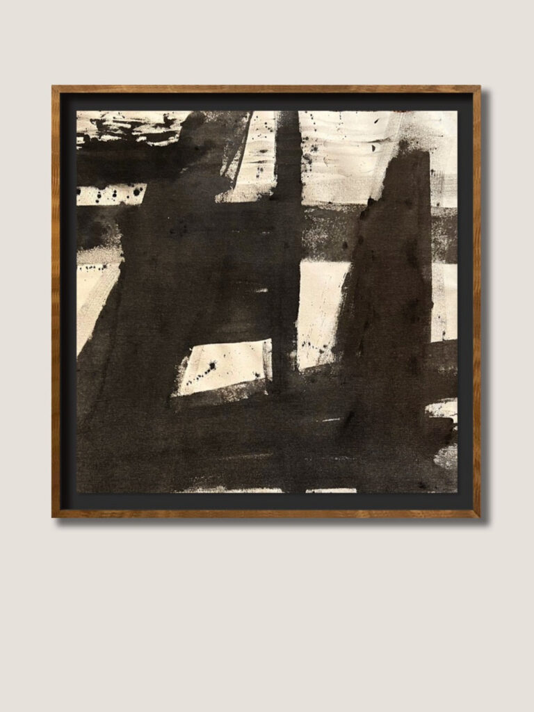 Ink and Charcoal Canvas Wall Art
